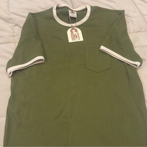 Dandy Del Mar - Green T-Shirt with Cream Trim